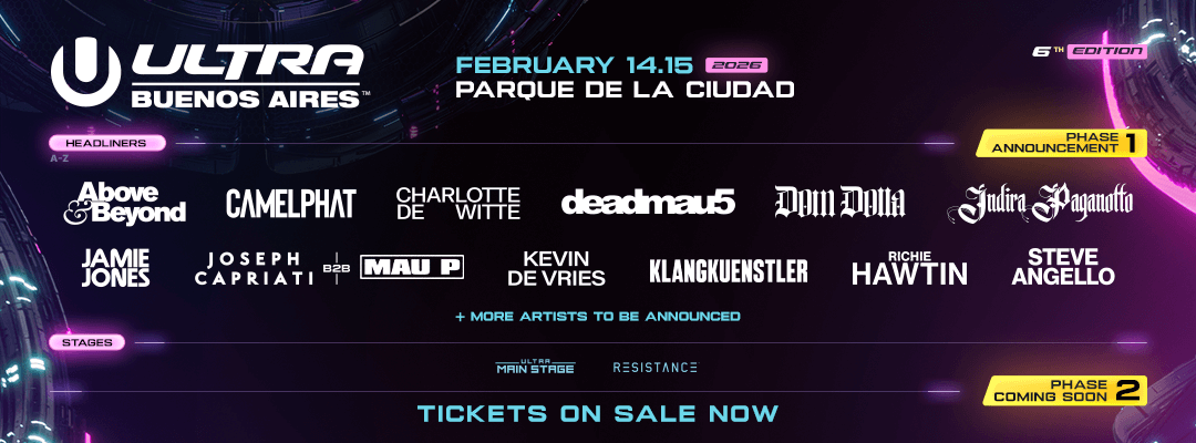 Ultra Buenos Aires 2026 anuncia Fase 1 de lineup — e o Brasil não vai querer ficar de fora